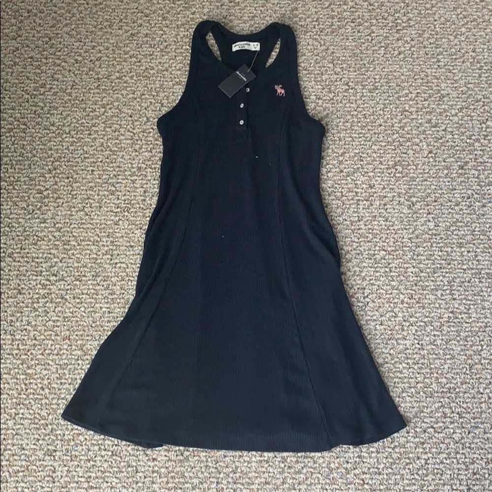 Kids Navy Blue Razor Back Dress